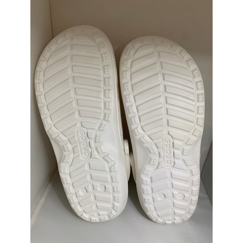 Crocs Dual Comfort White Men's 8 Women's 10 Gray Fur Lining - Picture 6 of 6